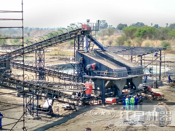 河卵石、青石破碎生產(chǎn)線現(xiàn)場(chǎng)1 河卵石、青石破碎生產(chǎn)線現(xiàn)場(chǎng)1