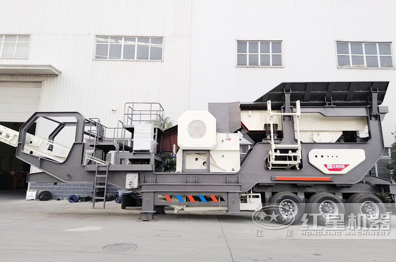 移動車載碎石機圖片、配鄂破機