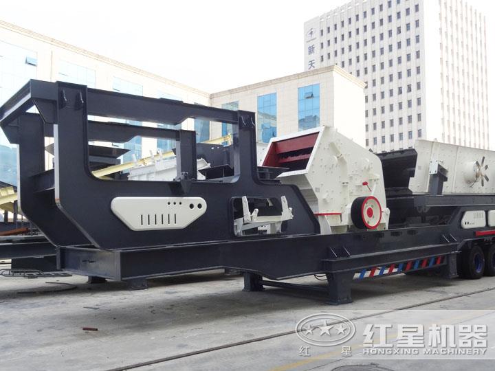 反擊式移動破碎機二級破碎，深腔破碎，石粉含量少