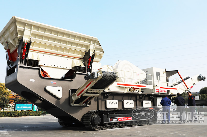 履帶移動鄂破機,給料+粗碎+傳輸,高產效能高