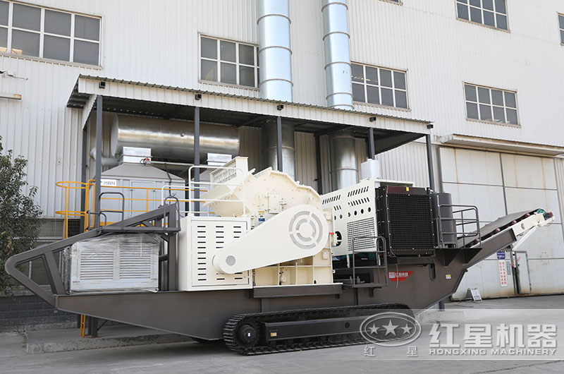 小型建筑垃圾制砂機(jī)設(shè)備，履帶式移動(dòng)