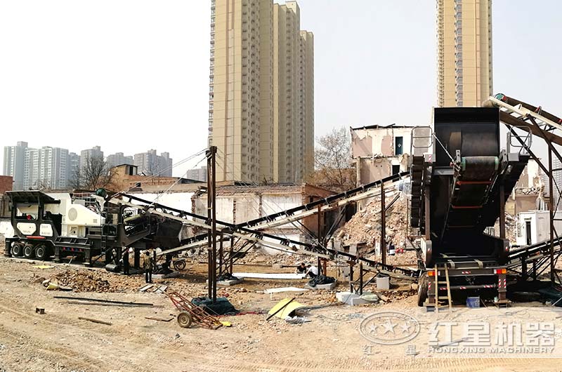 河南客戶建筑垃圾處理設備工作現場 河南客戶建筑垃圾處理設備工作現場