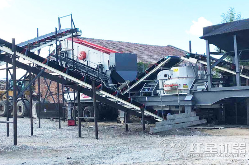 移動式機制砂生產線,海南客戶現場 移動式機制砂生產線,海南客戶現場